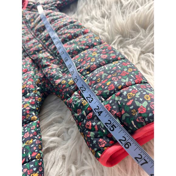 Hanna Andersson Baby Floral Snowsuit Puffer Bunting Multicolor Size 6-12 Months - Picture 11 of 12